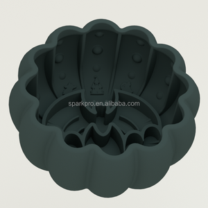 Produk hewan peliharaan Halloween baru Labu silikon mangkuk anjing Pot semua dalam satu anjing kucing makanan lambat mangkuk pengumpan hewan peliharaan - Product Image 6