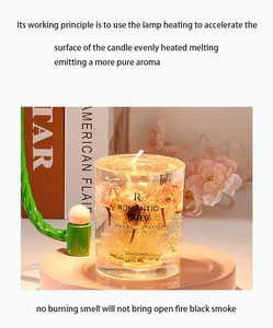 Lámpara Calentadora de Velas Rosa, Eléctrica, para Derretir Cera, Creativa, Regulable, Lámpara de Aromaterapia, Fundidor de Cera, Difusor de Fragancia - Product Image 6
