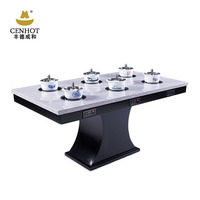 Table de Barbecue et Fondue Chinoise Commerciale Cenhot Avec Plaque à Induction Intégrée pour Restaurant
