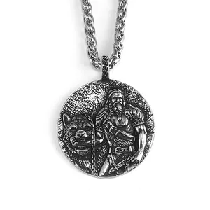 Nordic Design Stainless Steel Pendant Norse God Of War and Courage Tyr Necklace Viking Jewelry