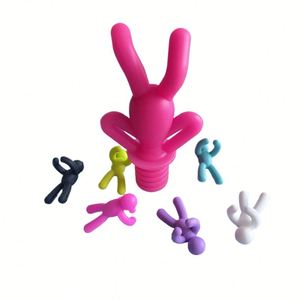 Marqueurs de verres à vin en silicone lavables, de qualité alimentaire, en forme mignonne, accessoires pour le vin, vente en gros - Product Image 3