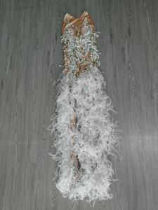 Женское коктейльное платье без рукавов, длинное облегающее платье с бахромой и кристаллами - Product Image 5