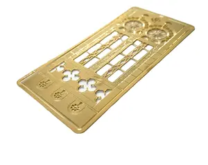 사용자 정의 0.3mm 두께 황동 골드 도금 에칭 전기 도금 골드 도금 금속 책갈피
