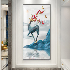 Phòng khách trang trí hiện đại trừu tượng Hươu Áp phích in kính vải hình ảnh tường nghệ thuật nhà Hươu sơn - Product Image 6
