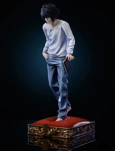 Statua Manga da 30CM, Figurina <span class=keywords><strong>Death</strong></span> <span class=keywords><strong>Note</strong></span> <span class=keywords><strong>L</strong></span> Lawliet con Due Mani Intercambiabili, Modello da Collezione in PVC, Giocattolo Anime, Regalo - Product Image 3