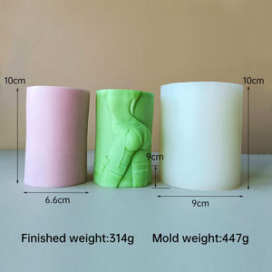 J115 Molde Cilíndrico de Silicona de Tentación para Adultos, Moldes de Resina de Goma, Forma de Cuerpo, Pilar de Culo Sexy, Tamaño Grande - Product Image 6