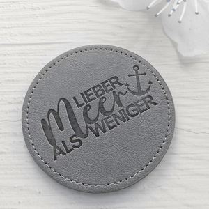 Custom Logo Luxury Promotional <b>Gifts</b> Engraving logo Real PU Leather coaster 10cm Waterproof Multi-colored Coaster <b>for</b> Coffee - Product Image 4