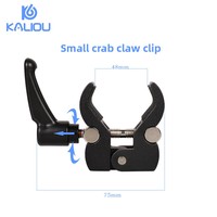 Pince à crabe robuste en alliage d'aluminium, portable, durable, installation rapide, filetage 1/4 3/8 pouces, super pince pour appareil photo reflex numérique et moniteur