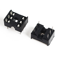 Adaptateur de composant électronique pour circuit intégré, socle circulaire pour puce 300MIL, connecteur DIP8 à trous ronds 2.54 pour machine