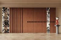 Panneaux muraux décoratifs intérieurs en bois à lattes acoustiques WPC, revêtement cannelé, fabrication OEM sur mesure, vente en gros
