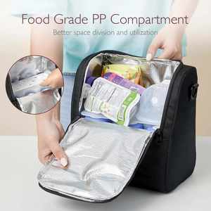 Cooler Bag with Strap Fits 6 Baby Bottles up to 9Oz Long-term Cooling XPE Insulation Layer Insulated Baby Bottle Bag - Product Image 5