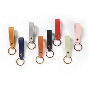 <span class=keywords><strong>Porte</strong></span>-clés en <span class=keywords><strong>cuir</strong></span> PU coloré <span class=keywords><strong>DIY</strong></span> LOGO personnalisé en vrac - Product Image 1