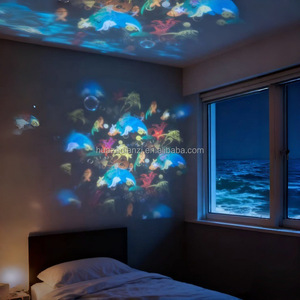 Lampada di Proiezione LED Dinamica Rotante USB Dimmerabile al Tocco con Motivi Fiocco di Neve, Natale, Oceano, Calcio per Decorazione Casa - Product Image 5