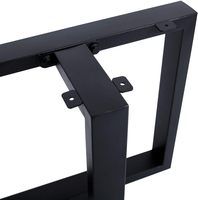 TIEOU Pieds de table basse rectangulaires en fer robuste de 16 pouces, pieds de bureau, pieds de banc (DIY sans planche)