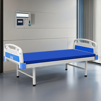 Lit médical de qualité supérieure A001 avec réglage manuel, cadre métallique et table de service