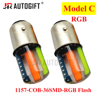 1157 COB RGB LED-Birne Blitzbeleuchtung 1157 COB 36-Chip Auto-LED Stroboskop-Bremslicht Blinkende Blinkerlampe Rückfahr-Stopp-Rücklicht