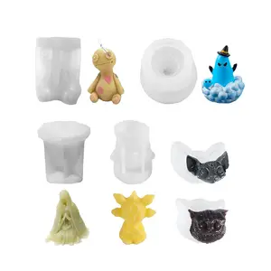 Bougies De décoration 3D pour Halloween, moules en résine époxy, moules en résine De silicone, artisanat, moule en résine