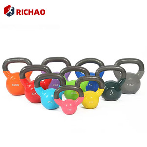 Ensemble de Kettlebells en Fonte pour Compétition de Musculation, Vente en Gros, 6KG, 8KG, 10KG, 24KG, 32KG, Kettlebells en Néoprène - Product Image 1