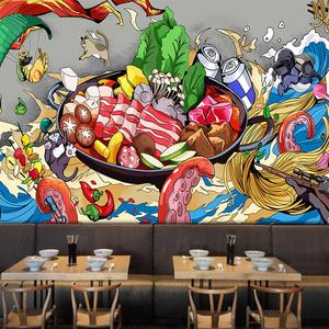 Papier Peint Décoratif Anti-statique et Anti-humidité Motif Géométrie Moderne pour Restaurant MAO CAI (Hot <span class=keywords><strong>Pot</strong></span> du Sichuan) – Idéal Chambre à Coucher - Product Image 2