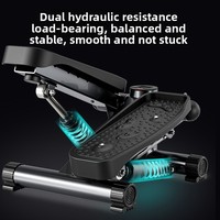 Steppeur de fitness à usage domestique avec résistance hydraulique, équipement d'exercice multifonctionnel pour la perte de poids et le tonification de la taille 35x30x18cm
