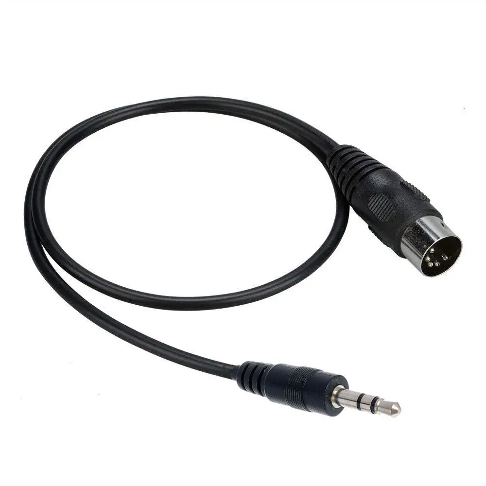 5Pin Din MIDI male Plug To 3.5mm Jack Stereo Plug Audio Cable