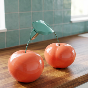 Sculpture en fibre de verre de cerise, décoration artistique, statue de fruit rouge, artisanat en résine sculptée pour centre commercial, cadeau d'affaires - Product Image 3