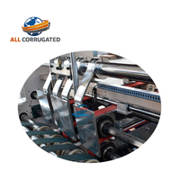 Ligne de production entièrement automatique de collage et de pliage de cartons ondulés, machine d'emballage de boîtes en papier à haute vitesse et efficacité