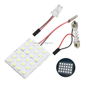 T10 c5w Girlanden DC 12V Weiß 24LEDs Panel Dome Licht 24smd Auto Auto Lesung Innen lampe Auto LED Kennzeichen Licht