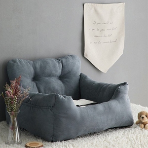 Eco-Friendly Durable Portable Dog Sofa Bed <b>Car</b> <b>Seat</b> Carrier with Pet <b>Seat</b> Belt Cotton & Polyester <b>Waterproof</b> <b>for</b> Dogs Cats Solid - Product Image 1
