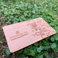 Carte-clé de chambre d'hôtel en bois Nichen One Ultralight C Chip 192 octets ISO14443A RFID NFC personnalisable, carte d'accès écologique