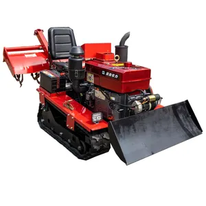 Ride on china agricultural machinery mini crawler cultivator Farm Ploughing Machine Rotary power Tiller
