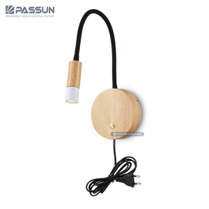 Headboard hotel wall mounted flexible <span class=keywords><strong>snake</strong></span> Wood 3 w reading light bed - Product Image 5