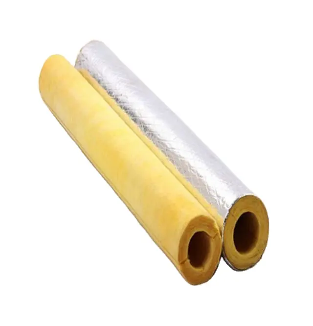 Factory price Steam pipe insulation material fireproof glass wool pipe with foil