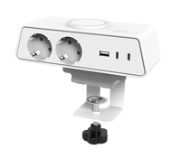 Hub de charge intelligent moderne OMNI, chargeur sans fil magnétique, pince de table, multiprise 2 prises 65W, prise de table à charge rapide