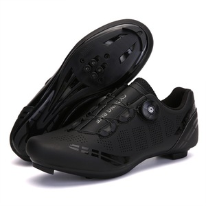 Chaussures de cyclisme unisexes à semelle carbone, respirantes, à semelle rigide, pour route et VTT, auto-attachantes, pour hommes et femmes - Product Image 1