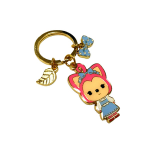 Metal Anime Couple Keychain Metal Car Creative Keyring Enamel Keychain Design Key Chain Hello Kitty