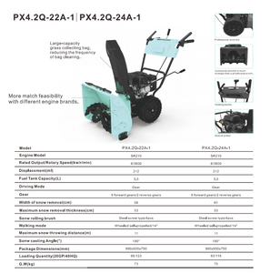 เครื่องเป่าหิมะแบบนั่งขับขนาดกะทัดรัด เครื่องยนต์ 212 ซีซี ระบบขับเคลื่อนด้วยเกียร์ มอเตอร์พร้อมลูกปืน ระยะขับเคลื่อน 11 เมตร ใช้งานง่าย พร้อมที่นั่งอุ่นสบาย - Product Image 2