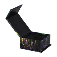 Luxuriöse Mattschwarze Magnetische Konzentrat-Behälter Geschenkbox für Kosmetik Goldprägung Starre Papierverpackung Schaumstoffhalter 1g/5g