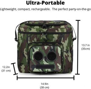 Bolsa térmica con logotipo personalizado 2024 con altavoces Bluetooth para fiestas/Festivales/barco/playa. Recargable, funciona - Product Image 3