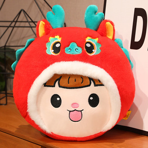 Giocattolo del cuscino della peluche dello scaldamani che abbraccia morbido farcito drago del fumetto confortevole personalizzato all'ingrosso