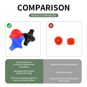 STARCN Pointe d'ancrage en silicone Kisser Button pour cordage d'<span class=keywords><strong>arc</strong></span>, pour une visée constante, inclut 2 clips de pointe d'ancrage en laiton - Product Image 5