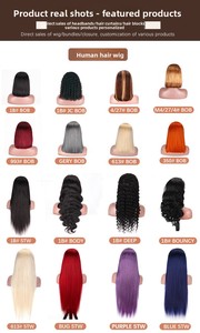 Perruque Bandeau <span class=keywords><strong>Cheveux</strong></span> Humains Brésiliens Remy 100% Naturels, Courte, Ondulée, Double Tissage, Texture Douce et Transparente, pour Femmes Noires - Vente en Gros - Product Image 5