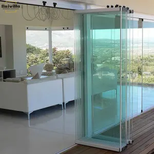 Thermal Break Aluminum Frameless Sliding Balcony Glazing Glass Curtain Windows Export To Philippine