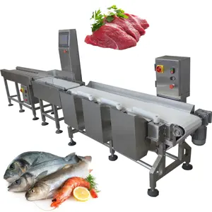 Hot Selling Automatic Frozen Meat Shrimp Express Paket Gewichts sortiermaschine Kontroll waage mit Ablehnung