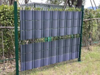 Bandes de protection de la vie privée à double barre de 19 cm x 26 m, en polypropylène rigide 650 g/m² pour clôture de jardin et treillis