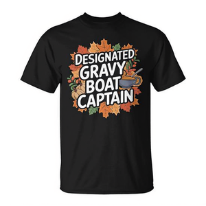 Camiseta Designada para el Capitán de la Barca de Gravy de Acción de Gracias, de Algodón Premium, Unisex - Product Image 2