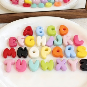 Abalorios acrílicos <span class=keywords><strong>de</strong></span> 25 mm con orificio grande, <span class=keywords><strong>letras</strong></span> <span class=keywords><strong>de</strong></span> burbujas, <span class=keywords><strong>letras</strong></span> del alfabeto, cuentas gruesas y bonitas <span class=keywords><strong>para</strong></span> hacer collares, pendientes, <span class=keywords><strong>pulseras</strong></span> y joyería DIY - Product Image 1