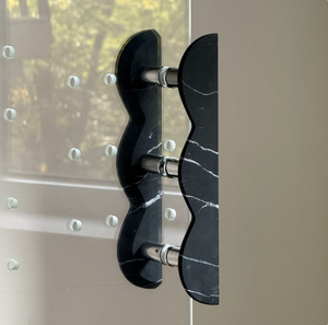 Manijas de Puerta de Alta Gama SAIDKOCC para Tiendas de Ropa, Mármol Natural de Lujo, Manija Festoneada Rojo Rosso Levanto con Borde de Flor para Hotel - Product Image 5