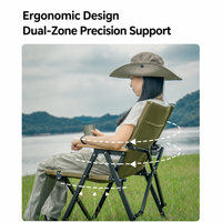 Chaise de camping pliable portable style Kermit, structure en acier, chaise d'extérieur légère et pliable pour les voyages, les pique-niques et la pêche