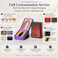 Boîte cadeau rigide magnétique personnalisée avec insert en EVA, logo en feuille d'or pour l'emballage de cosmétiques, parfums, bijoux, bougies